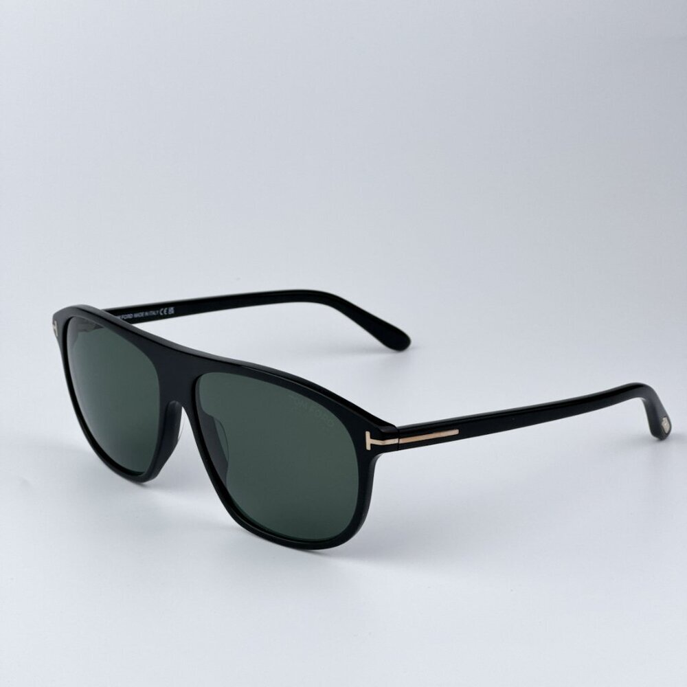 Tom Ford Women Black Green Polarized BRAND NEW Sunglasses PRESCOTT FT1027 01R